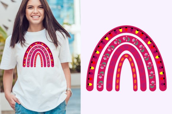 A Rainbow Christmas: Graphic Design for T-Shirt Marketing