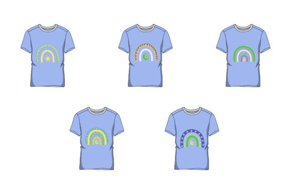 A Rainbow Graphics Set for Illustrations on Handmade Products