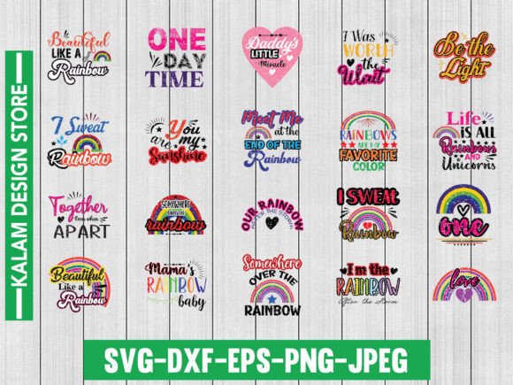 A Rainbow SVG Bundle for Graphics and Crafts Projects