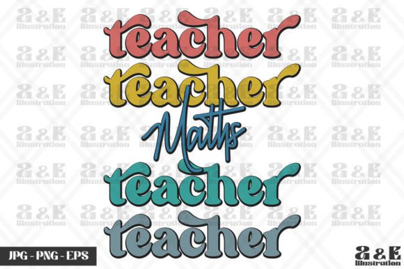 A Review of the Retro Maths Teacher Rainbow School Graphic Design Asset
