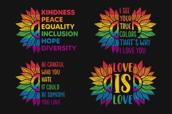A Sunflower Pride Rainbow SVG Design for Crafts & Graphics