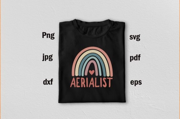 Aerialist Boho Rainbow Graphics for Editorial T-Shirt Designs