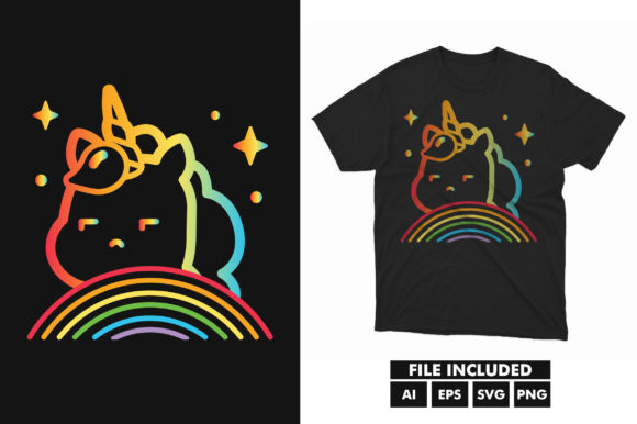 Assessing a Rainbow Unicorn T-Shirt Graphic for Client Projects