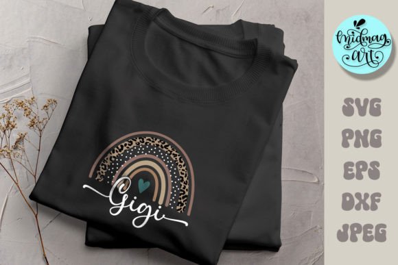 Gigi Rainbow SVG: A Vibrant Graphic for Modern T-Shirt Designs