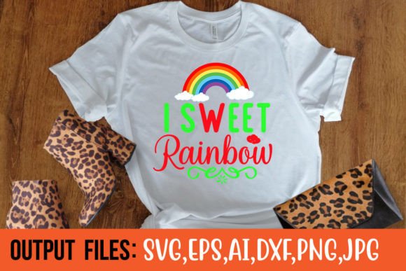 I SWEET RAINBOW: A Versatile Design for T-Shirt Graphics & Branding