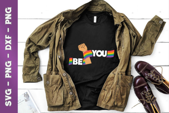 LGBTQ Be You Rainbow Graphics for Pride Month Content