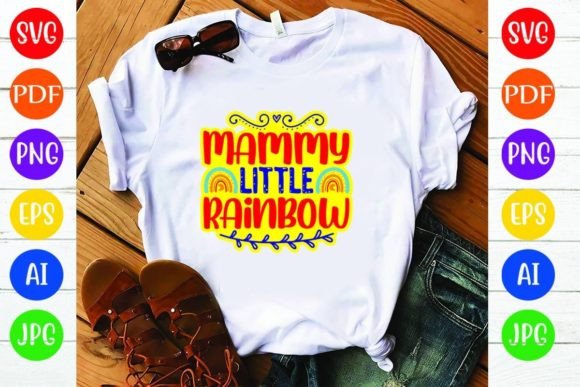Mammy Little Rainbow: A Graphic Design Asset for T-Shirt Designs