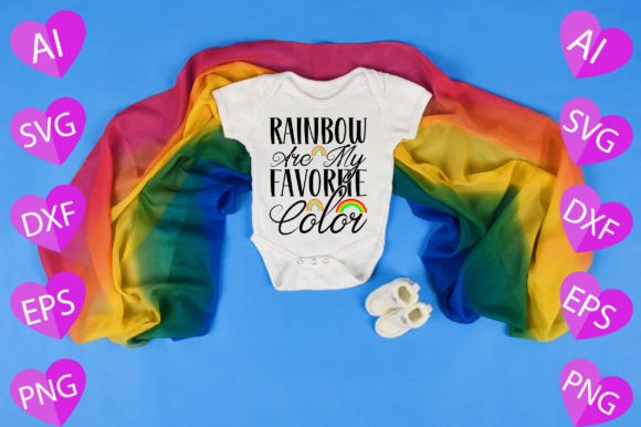 Rainbow Are My Favorite Color Graphics for Bold T-Shirt Designs