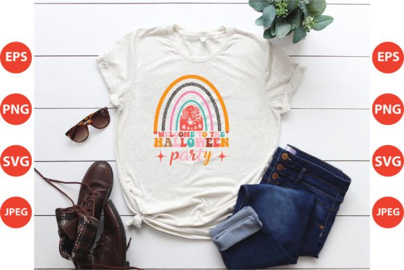 Rainbow Halloween Graphics for T-Shirt Designs