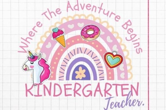 Rainbow Kindergarten Adventure Graphics for T-Shirt Designs