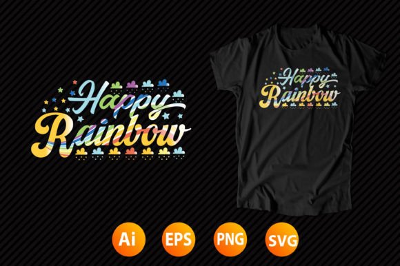 Rainbow T-shirt Design 1: Graphics for T-Shirt Designs