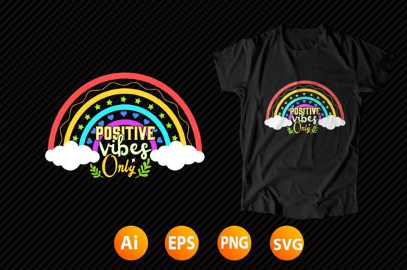Rainbow T-shirt Design 28: A Versatile Graphics Asset for Crafters