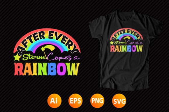 Rainbow T-shirt Design 7: A Versatile Graphic Design Asset