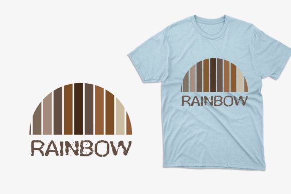 Rainbow T-Shirt Design as a Graphics Asset for Creative Publishers