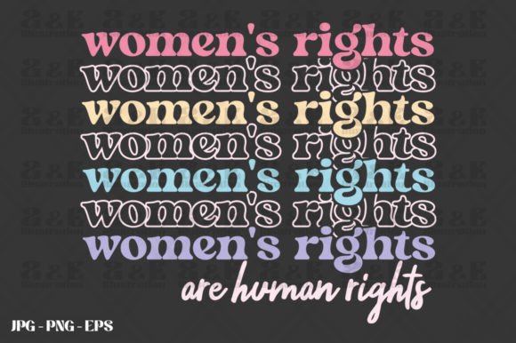Rainbow Women's Rights Graphics for Custom T-Shirt Designs