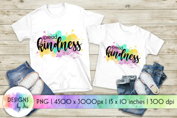 Spread Kindness Colorful Print: A Versatile T-Shirt Graphics Asset
