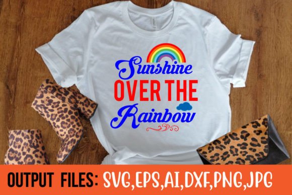 Sunshine over the Rainbow Graphics for Crafters and T-Shirt Designs