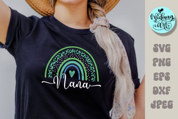The Nana Leopard Rainbow Design: A Bold Graphic for T-Shirts